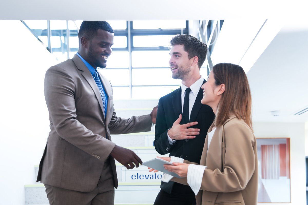 Satisfied training client making a referral based on documented results