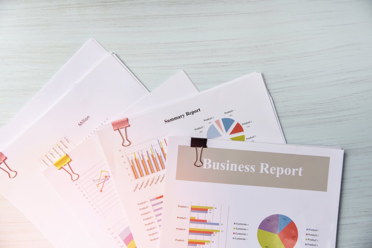 Five-section impact report structure from business context to recommendations